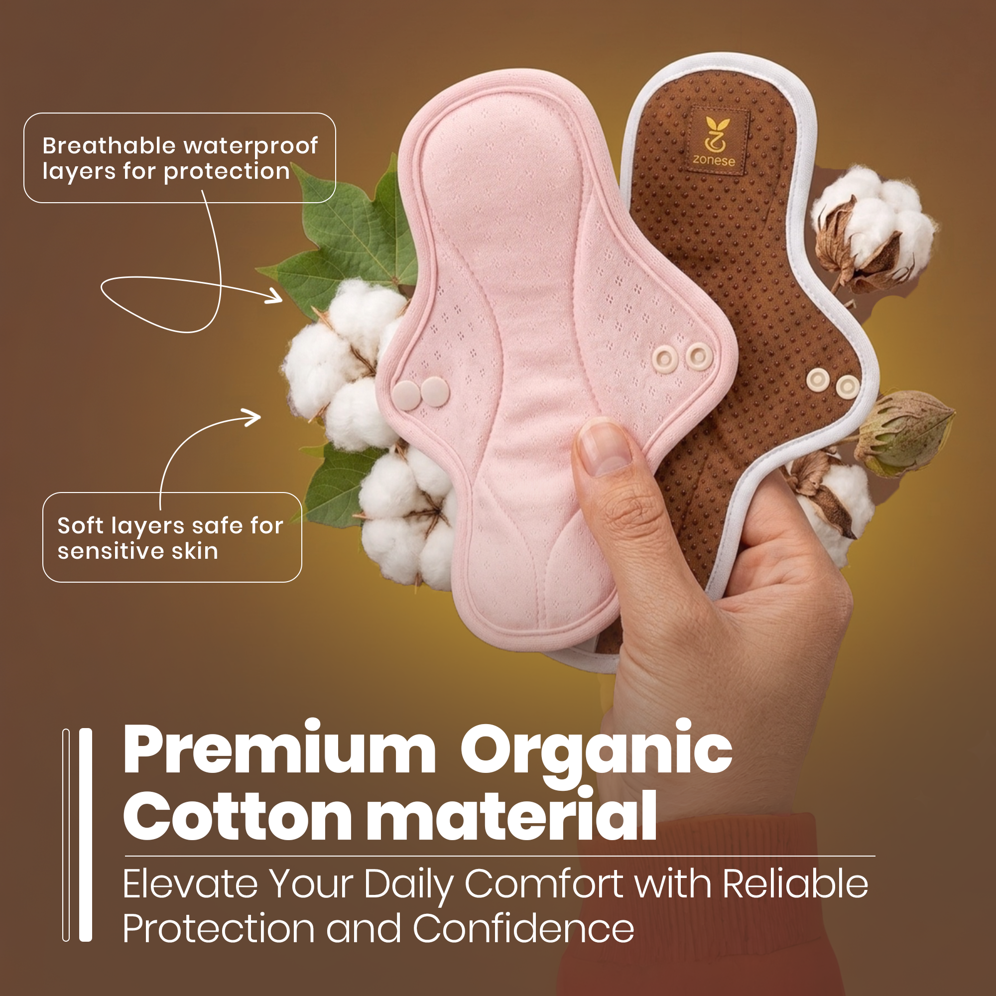 100% Organic Cotton Reusable Pad